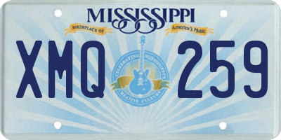 MS license plate XMQ259