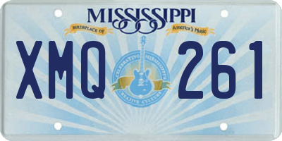 MS license plate XMQ261