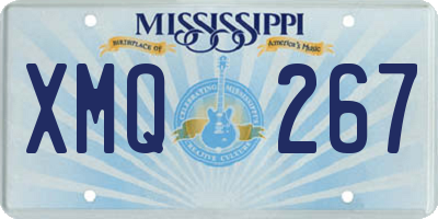 MS license plate XMQ267