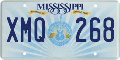 MS license plate XMQ268