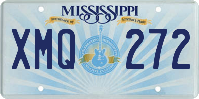 MS license plate XMQ272