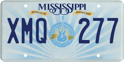 MS license plate XMQ277