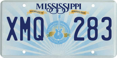 MS license plate XMQ283