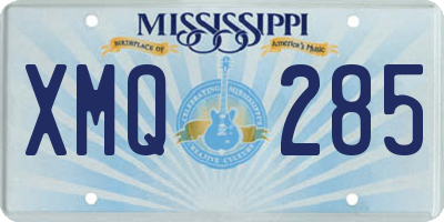 MS license plate XMQ285
