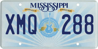 MS license plate XMQ288