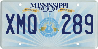MS license plate XMQ289