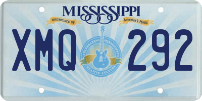 MS license plate XMQ292