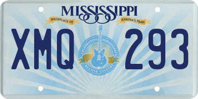 MS license plate XMQ293