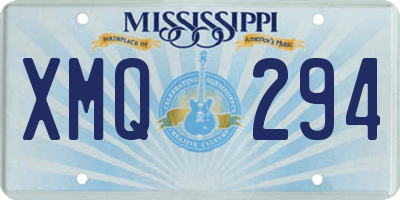 MS license plate XMQ294