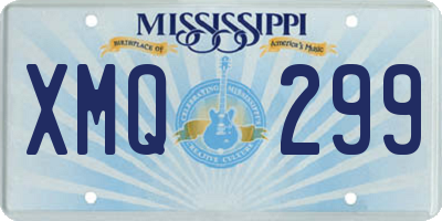 MS license plate XMQ299