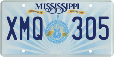 MS license plate XMQ305
