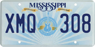MS license plate XMQ308