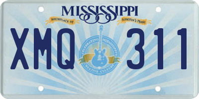 MS license plate XMQ311