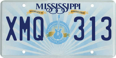 MS license plate XMQ313