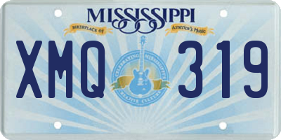 MS license plate XMQ319
