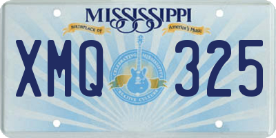 MS license plate XMQ325