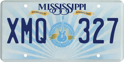 MS license plate XMQ327
