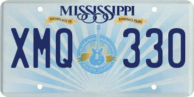 MS license plate XMQ330