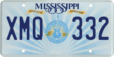 MS license plate XMQ332