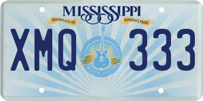 MS license plate XMQ333