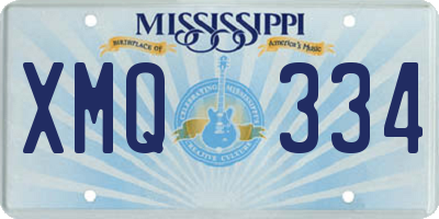 MS license plate XMQ334