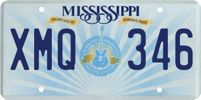 MS license plate XMQ346