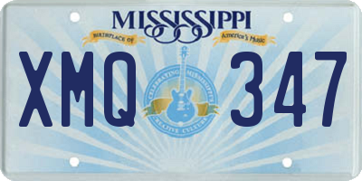 MS license plate XMQ347
