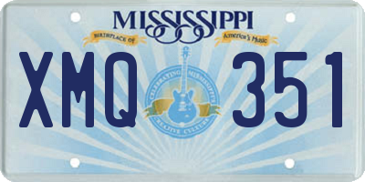MS license plate XMQ351