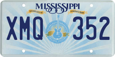 MS license plate XMQ352