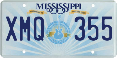 MS license plate XMQ355