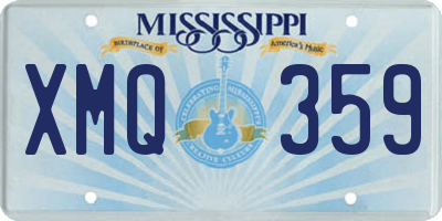 MS license plate XMQ359
