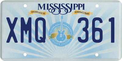 MS license plate XMQ361