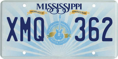 MS license plate XMQ362