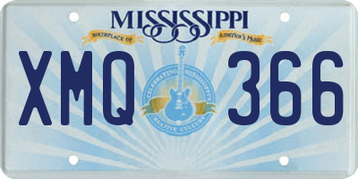 MS license plate XMQ366