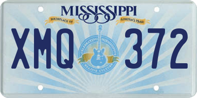 MS license plate XMQ372