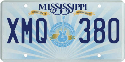 MS license plate XMQ380