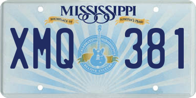 MS license plate XMQ381