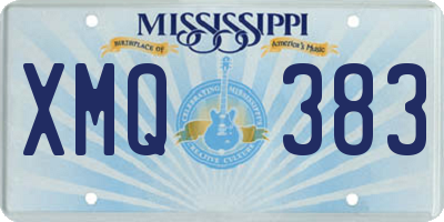 MS license plate XMQ383