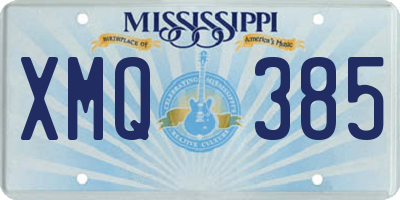 MS license plate XMQ385