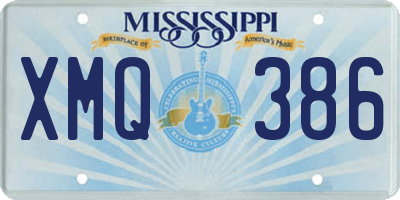 MS license plate XMQ386