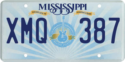 MS license plate XMQ387