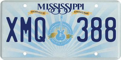 MS license plate XMQ388