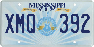 MS license plate XMQ392