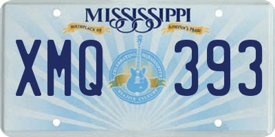 MS license plate XMQ393