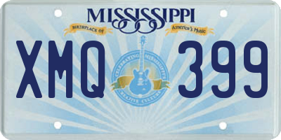 MS license plate XMQ399