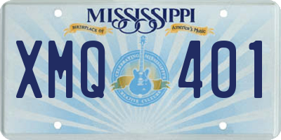 MS license plate XMQ401