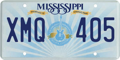 MS license plate XMQ405