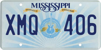 MS license plate XMQ406
