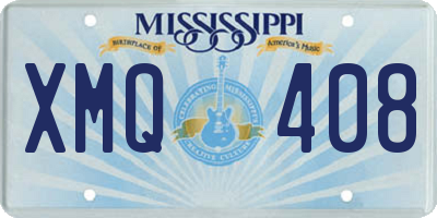 MS license plate XMQ408