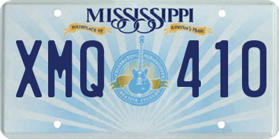 MS license plate XMQ410